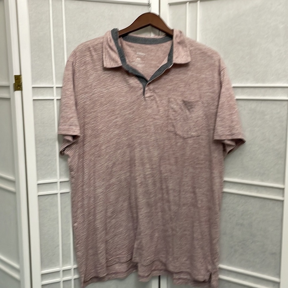 Mens polo barely worn! Great stripe!!